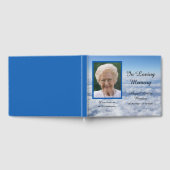 Livre D'or Clouds Photo Memorial ou Funeral Guest Book (Complet)