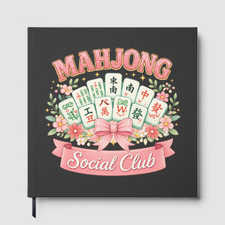 Livre D'or Club Social de Mahjong Ruban Floral Rose