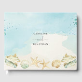 Livre D'or Coastal Ocean Shells Destination Beach Wedding (Recto)