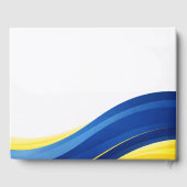 Livre D'or Cobalt Blue and Yellow Modern Wedding (Verso)