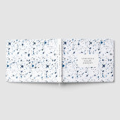 Livre D'or Cobalt Pierre Bleu Terrazzo Motif Mariage (Complet)
