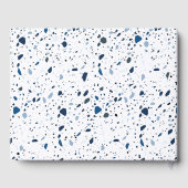Livre D'or Cobalt Pierre Bleu Terrazzo Motif Mariage (Verso)