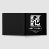 Livre D'or Code QR scannable moderne | Noir Blanc & Gris (Complet)