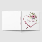 Livre D'or Coeur de ruban rose avec Rose (Complet)