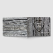 Livre D'or Coeur en bois sculpté Mariage rustique (Complet)