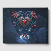 Livre D'or Coeur gothique conçu avec talent (Verso)