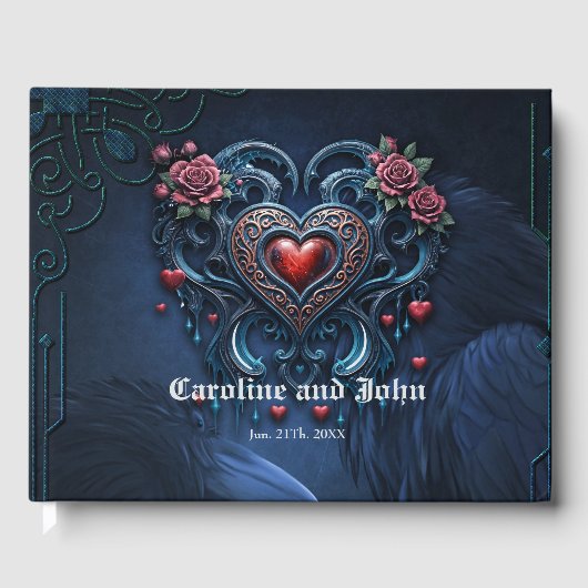 Livre D'or Coeur gothique conçu avec talent (Recto)