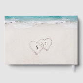 Livre D'or Coeurs dans le sable destination mariage plage (Verso)