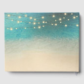 Livre D'or Coeurs de coquillages de plage tropicaux Mariage (Verso)