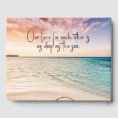 Livre D'or Coeurs romantiques en Sand Beach Mariage (Verso)