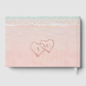 Livre D'or Coeurs roses dans le mariage plage de destination  (Verso)