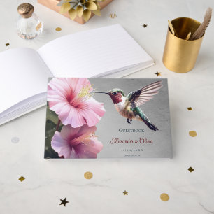 Livre D'or Colibri et Mariage d'Hibiscus Gris