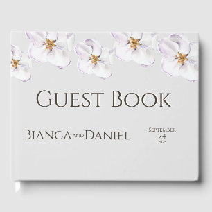 Livre D'or collection de fleurs printanières d'aquarelle mode