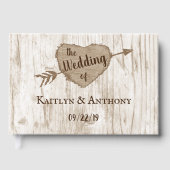 Livre D'or Collection de Mariages d'arbre cardiaque sculpté (Recto)