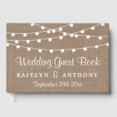 Livre D'or Collection de Mariages Rustic Burlap (Recto)