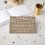 Livre D'or Collection de Mariages Rustic Burlap<br><div class="desc">Célébrez dans le style avec ce livre d'hôtes mariage rustique et très tendance. Le design est facile à personnaliser avec votre libellé d'événement spécial et vos invités seront ravis quand ils verront ce fabuleux livre d'or. Les éléments mariages correspondants se trouvent dans la collection.</div>
