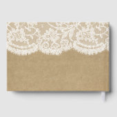 Livre D'or Collection Rustique de Mariages de tournesol Kraft (Verso)