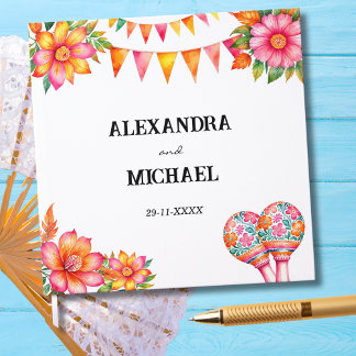 Livre D'or Coloré Floral mexicain Mariage Fiesta