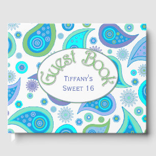Livre D'or Coloré Paisley All Purpose Custom Guest Book