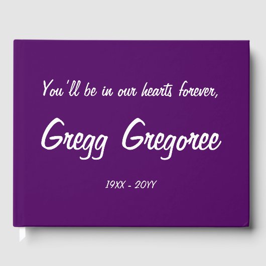 Livre d'or commémoratif de deuil et de silence (Recto)