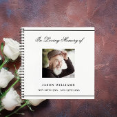 Livre d'or commémoration funéraire photo blanc noi