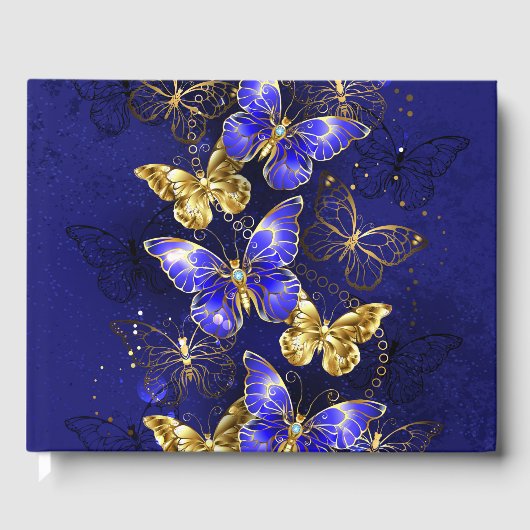 Livre D'or Composition avec papillons Sapphire (Recto)