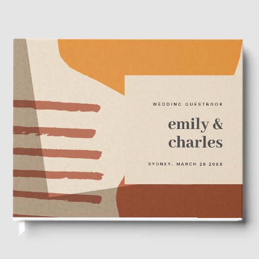 LIVRE D'OR CONCEPTION ABSTRAITE MODERNE DE LA TERRACOTTA (Recto)