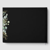 Livre D'or Conception botanique moderne de feuille d'or d'euc (Verso)