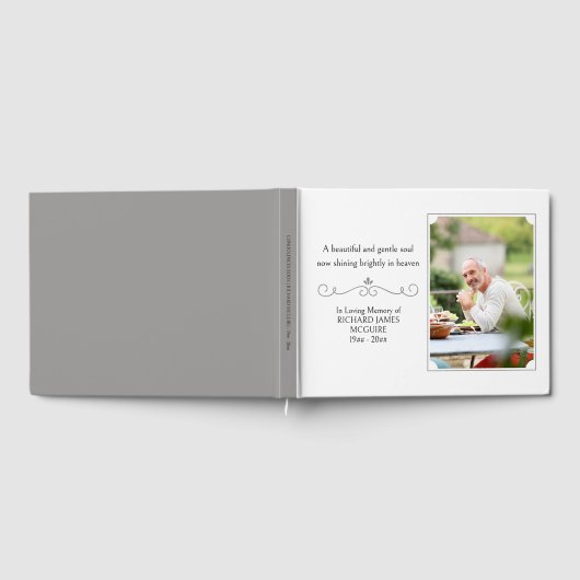 Livre D'or Condoléances de photo verticale en mémoire d'amour (Complet)