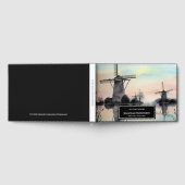 Livre D'or Condolence Windmills in Kinderdijk Aquarelle (Complet)