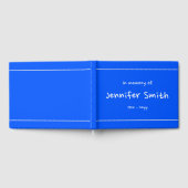 Livre d'or Condolences Bleues simples et simples (Complet)