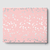 Livre D'or Confetti Argent Rose Blush Mariage élégant (Verso)