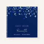 Livre d'or confetti bleu (Devant)