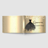 Livre D'or Confetti d'or, Robe noire Quinceañera (Complet)