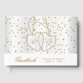 Livre d'or Confetti Dots et Diamond Hearts (Recto)