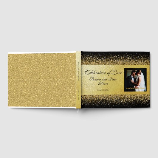 Livre D'or Confetti Gold Foil de luxe sur Noir (Complet)