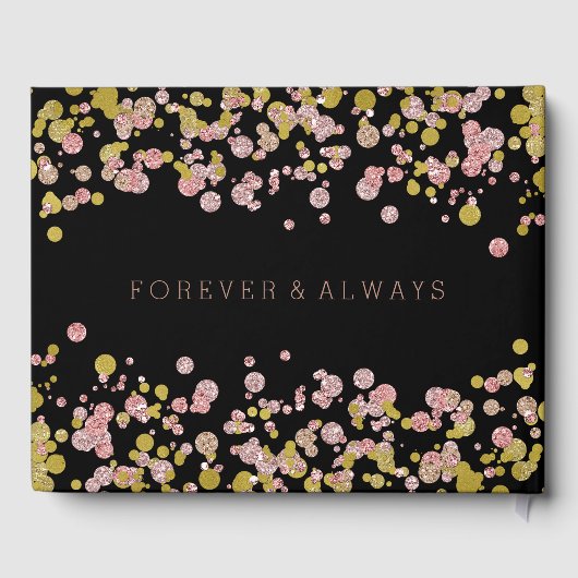 Livre D'or Confetti Paillette Brillant Rose Gold Mariage Mono (Verso)