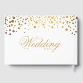 Livre D'or Confettis Blancs et Dorés (Verso)