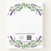 Livre d'or confirmation lavande violette eucalyptu (Dos)