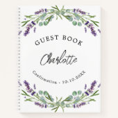 Livre d'or confirmation lavande violette eucalyptu (Devant)