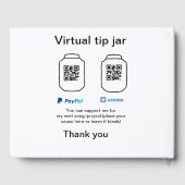 Livre D'or Conseil virtuel jar q r code argent don PayPal ven (Verso)