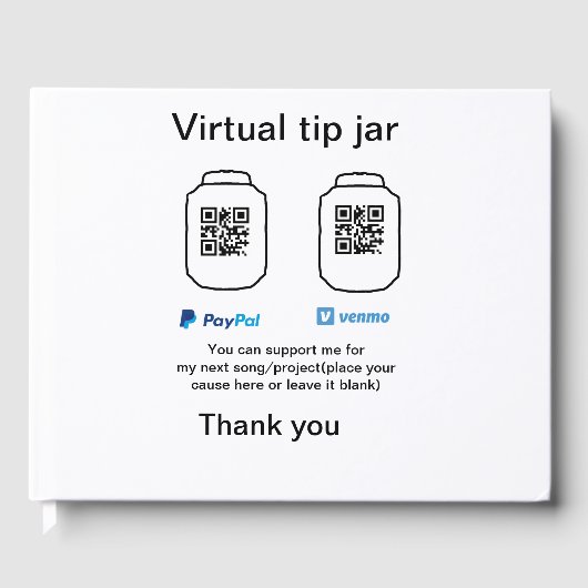Livre D'or Conseil virtuel jar q r code argent don PayPal ven (Recto)