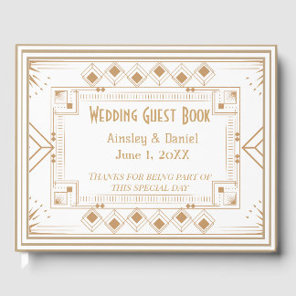 Livre D'or Contemporary Personalized Wedding Guest Book