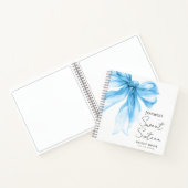 Livre d'or Coquette Blue Bow Script pour un Sweet  (Intérieur)