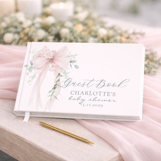 Livre D'or Coquette Neutral Bow Baby Shower