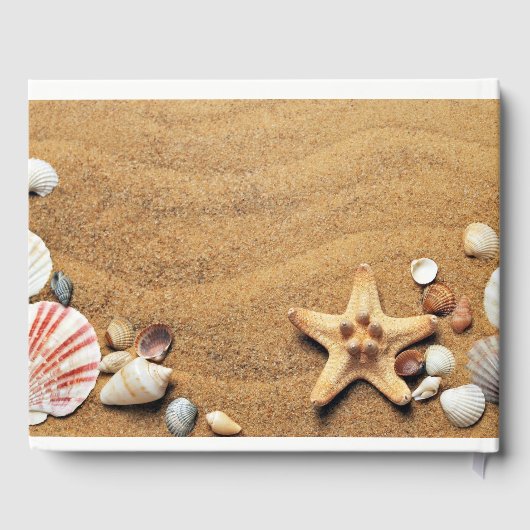 Livre D'or Coquillages personnalisés sur le mariage de plage (Verso)