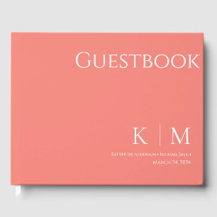 Livre D'or Corail rose et Mariage blanc