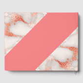 Livre D'or Corail vivant et Rose marbré Mariage or (Verso)