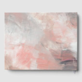 Livre D'or Coral Grey Moderne Abstrait Brushstrokes Mariage (Verso)