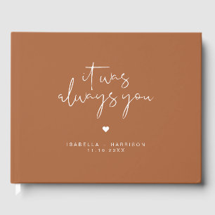 Livre D'or CORIANDRE Mariage Terracotta Orange Brûlé